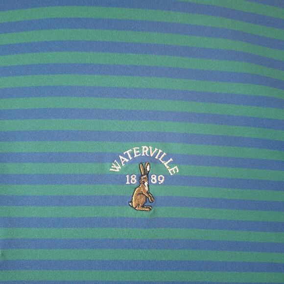 Peter Millar Summer Comfort Polo Shirt Mens XXL Blue Green Waterville Golf Links - Picture 3 of 8